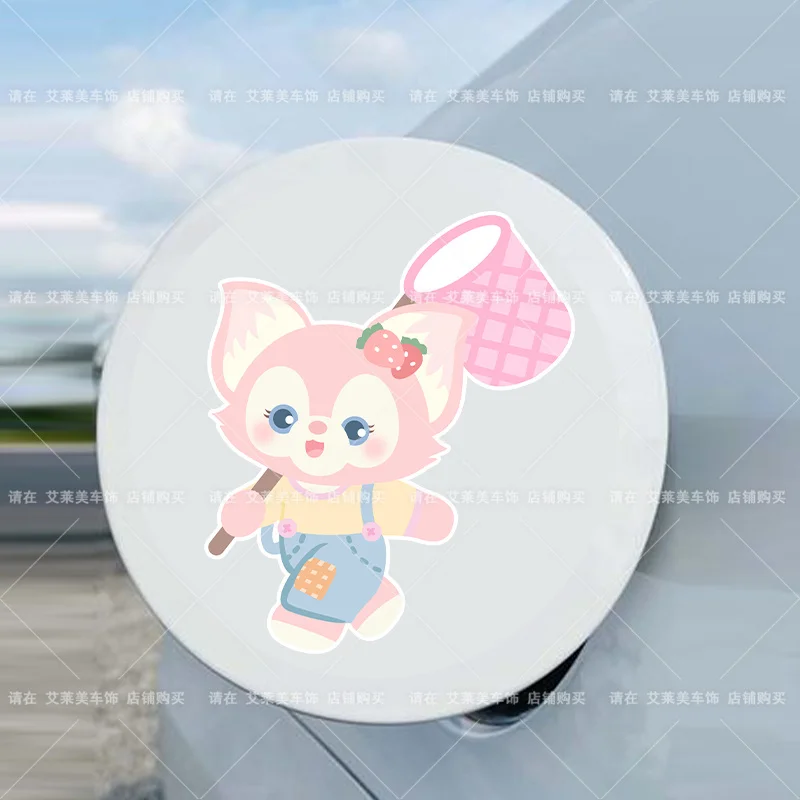 ディズニー漫画ダッフィーかわいいリナベル誕生日プレゼント、車のスクラッチマスク装飾、冷蔵庫、トイレ装飾ステッカー