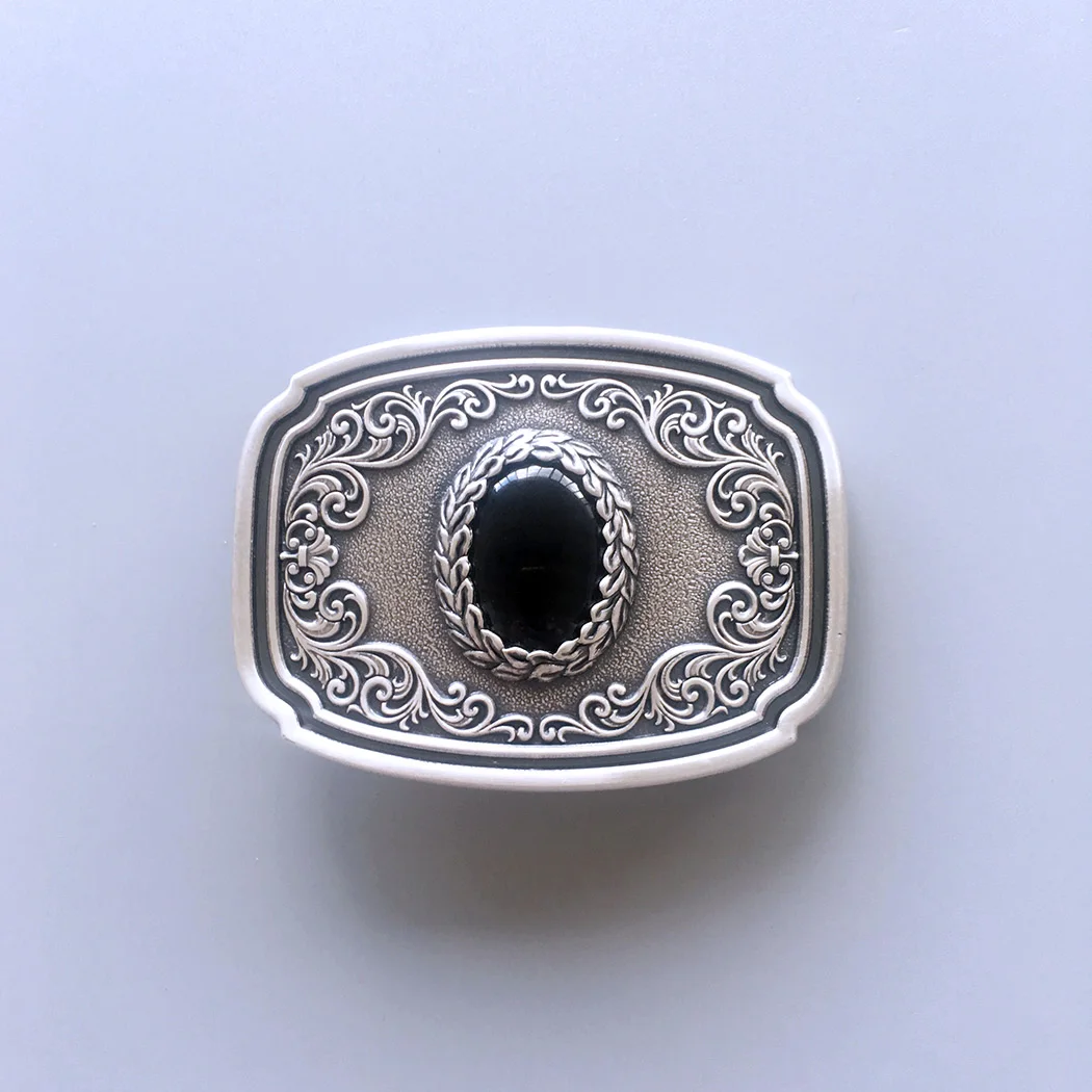 vintage-style-silver-plated-nature-black-obsidian-stone-western-boho-cowboy-cowgirl-belt-buckle