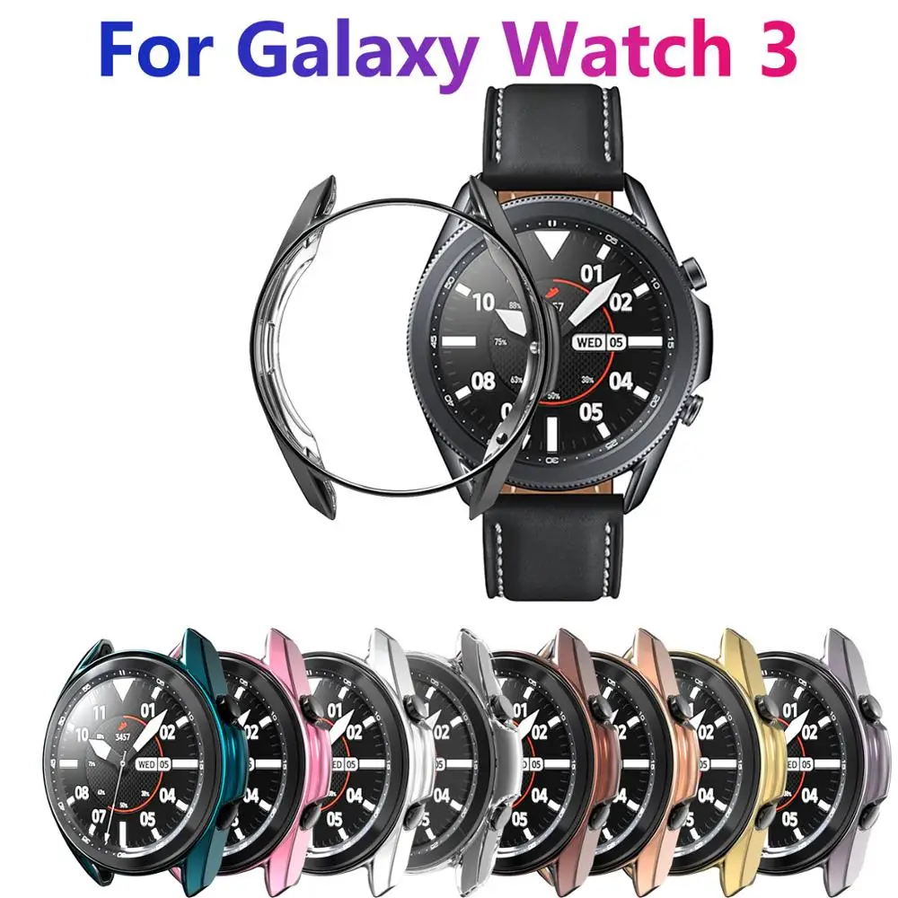 เคสTPUสําหรับSamsung Galaxy Watch3 41 มม.45 มม.ฝาครอบป้องกันกรอบอุปกรณ์เสริมนาฬิกาสมาร์ทกันชนใหม่Protector