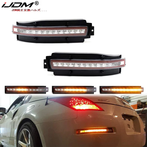 Luz trasera de señal de giro LED completa estilo coche, lámparas de freno para Nissan 350Z, luces traseras de parachoques inferior, luz de marcha atrás de respaldo 03-09