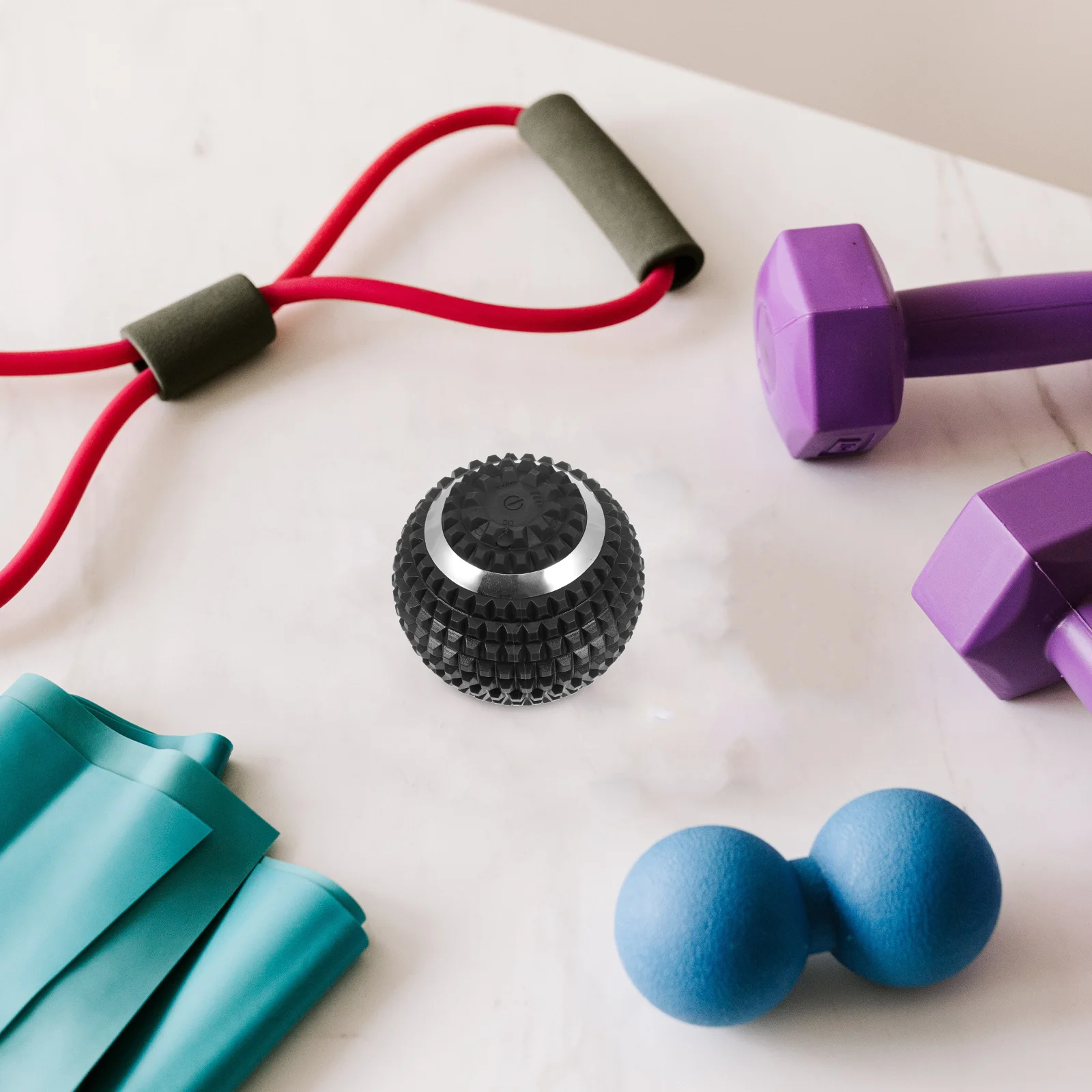 

Electric Massage Ball Black 4-Mode Usb Rechargeable Foot Hand Muscle Relaxation Roller For Plantar Fasciitis Premium Abs