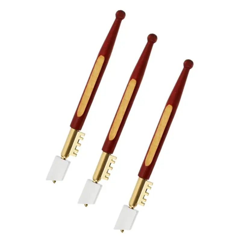 

ABHI-Diamond Tip Glass Cutter, 3 Pieces Glass Cutter Set Professional Glass Cutting Tool With Wood Handle For Glass, Tiles