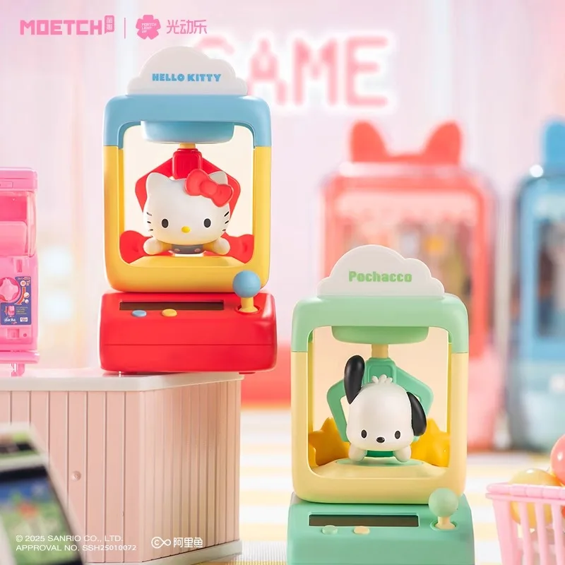 Automat z chwytakiem Sanrio, Figurka w pudełku niespodziance z podświetleniem i ruchem, Zabawka Kulomi, Pacha Dog, Kulomi Melody Pudding Dog, Hello Kitty