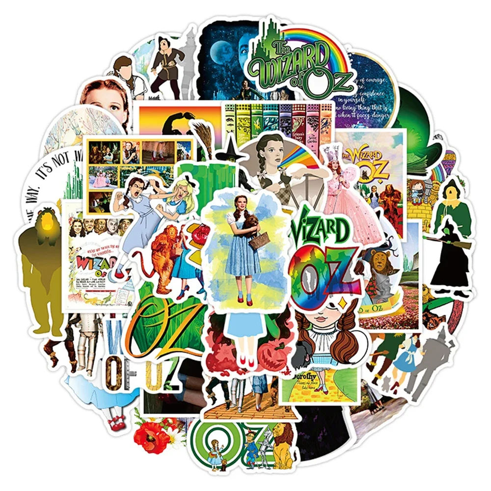 50 قطعة حكاية خرافية معالج OZ الكرتون الكتابة على الجدران ملصق مائي ل صندوق أدوات مكتب سجل القصاصات الهاتف المحمول مذكرات الاطفال اللعب الهدايا #6