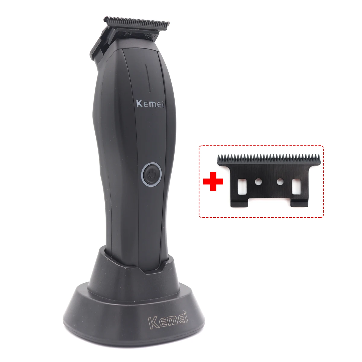 Kemei KM-2295 High-Speed Hair Trimmer DLC Blade Barber Machine with Charging Stand Wireless Hair Cut Machine With Base