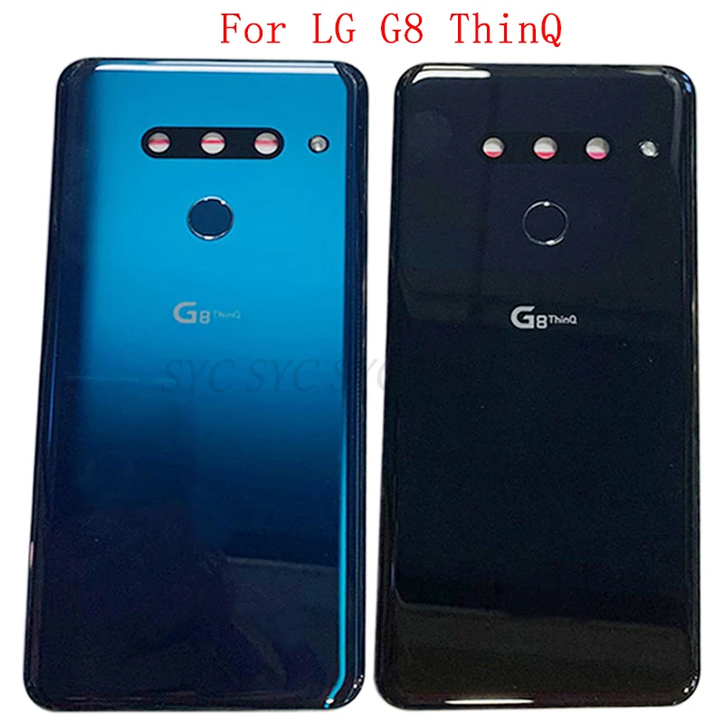 

Задняя крышка батарейного отсека для LG G8 ThinQ Корейская версия задняя крышка с логотипом отпечаток пальца гибкие запасные части