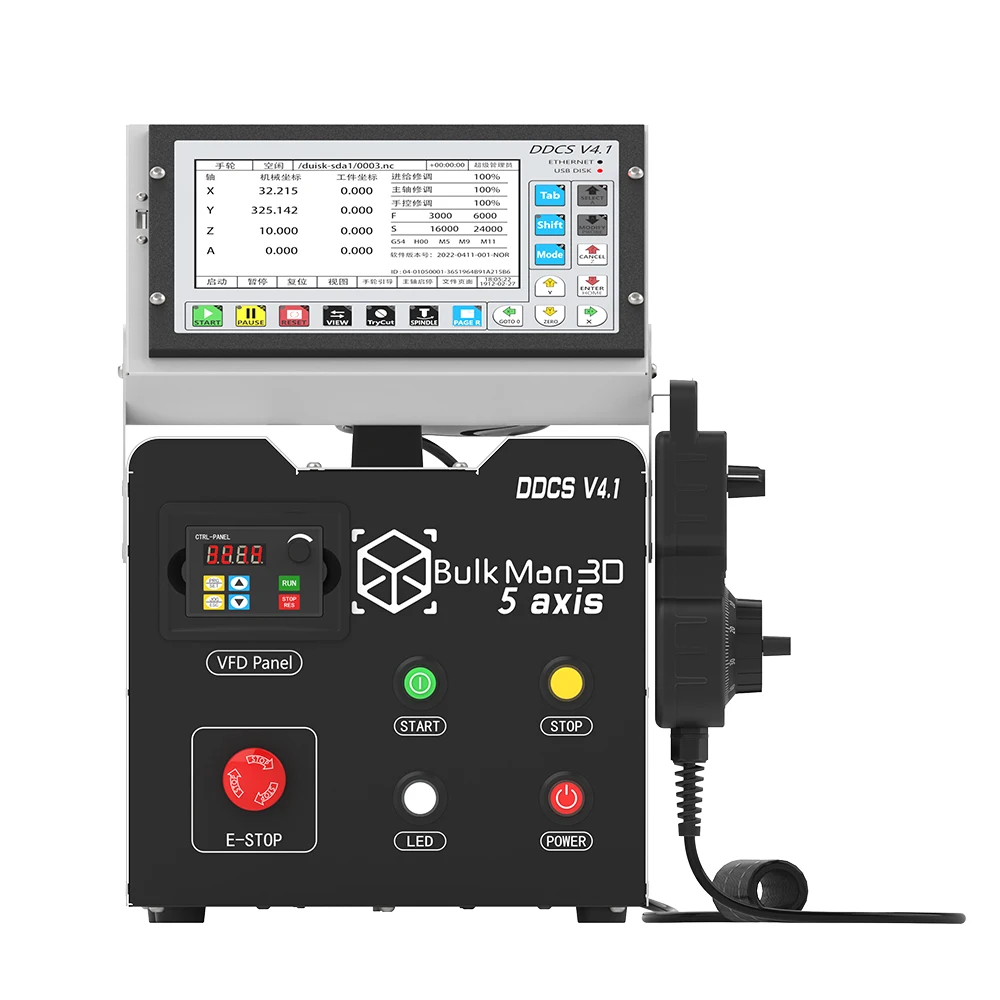 صندوق التحكم غير المتصل لوحدة التحكم CNC BulkMan3D DDCSV4.1 5 محاور مع الأتمتة الصناعية لعجلة اليد MPG لحفارة جهاز التوجيه باستخدام الحاسب الآلي