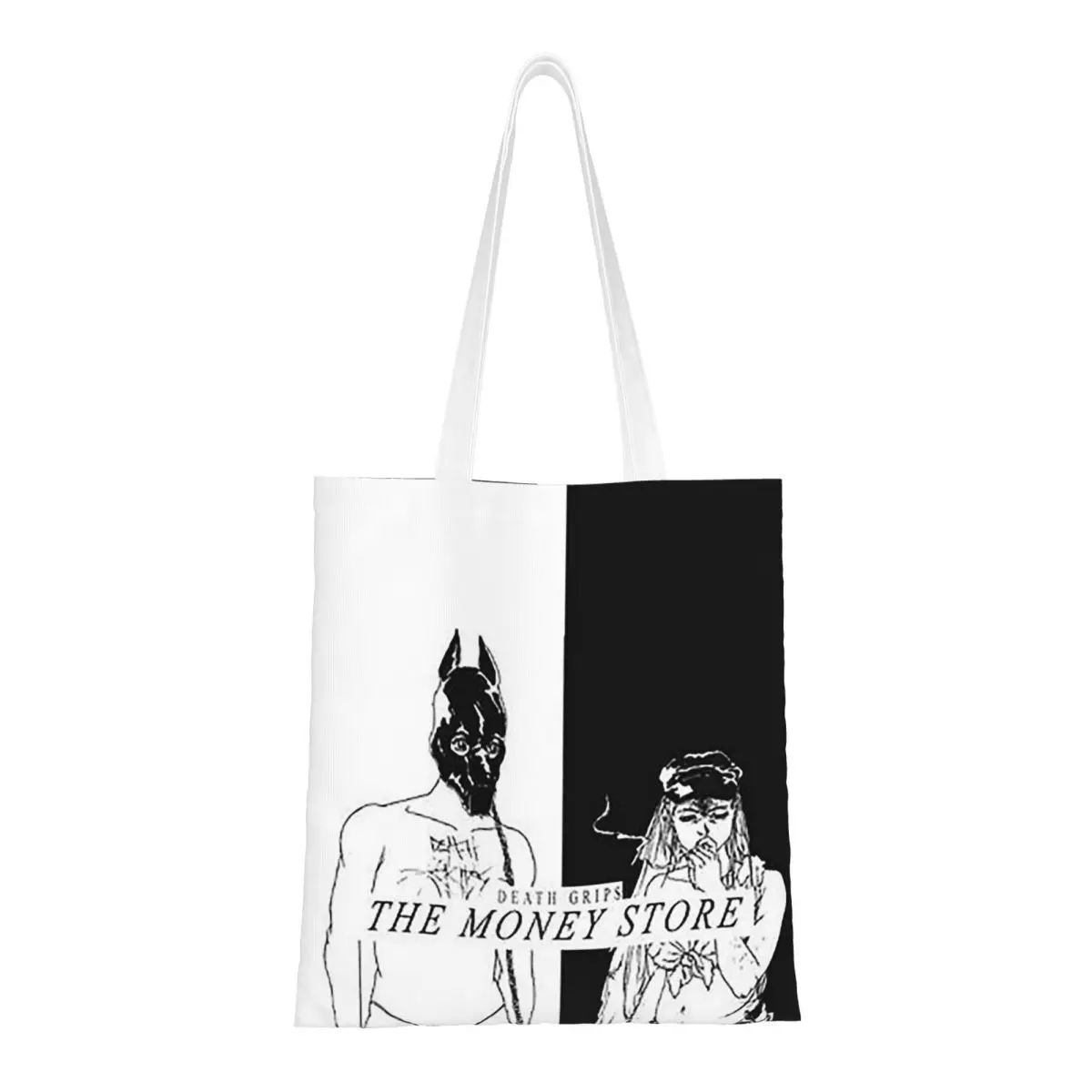 Death Grips - The Money Store Shopping Bags Girls Canvas The Tote Bag Folding Women Shoulder Tote Travel Handbag