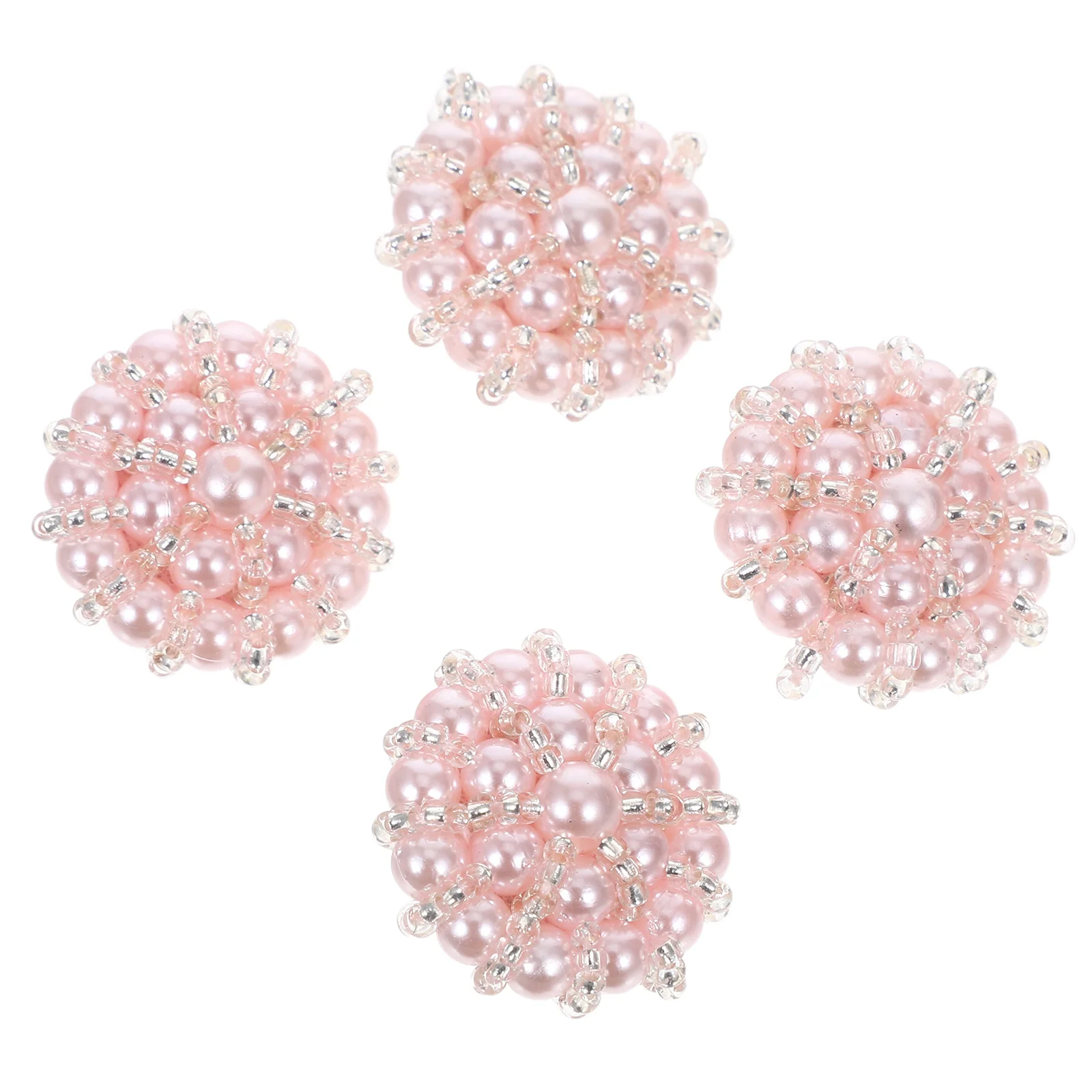 

4Pcs Round Pearl Buttons Mini Plastic Decorative Dressmaking Buttons for Coats Sweaters Cardigans DIY Sewing Button Crafts