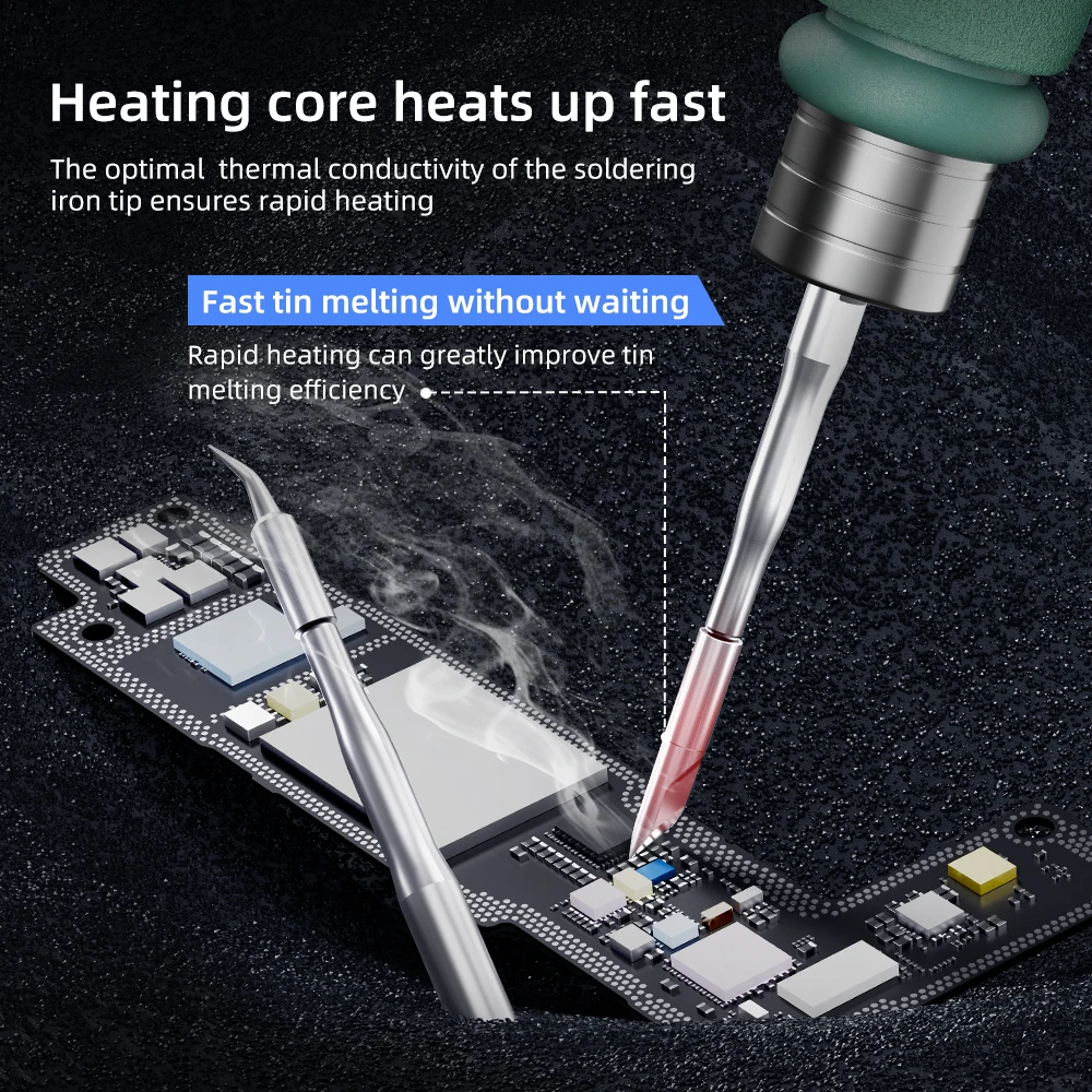 QIANLI C210-I/J/K Soldering Iron Tips 210 Heating Core for Mobile Phone Motherboard CPU IC Rework Microsoldering Reapair Tool