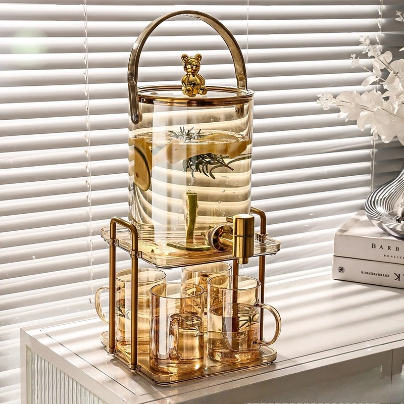 Glass cold kettle, with faucet bucket, large capacity household cold kettle