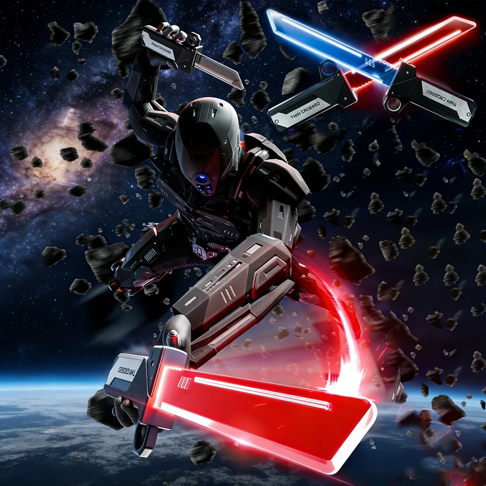 

Colorful Spark Sword Glowing Double-Bladed Sparkblade Sword Toy Retractable Boys Kids Christmas Birthday Gift Cosplay Lightsaber