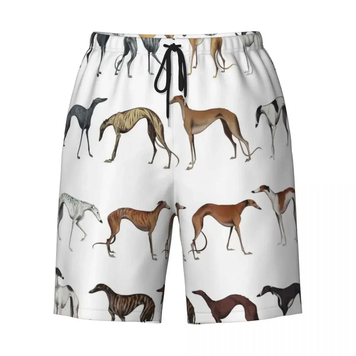 Bonito Whippet Sighthound Dog Men Swim Trunks Swimwear Quick Dry Beach Board Shorts Greyhound Hound Swimming Boardshorts