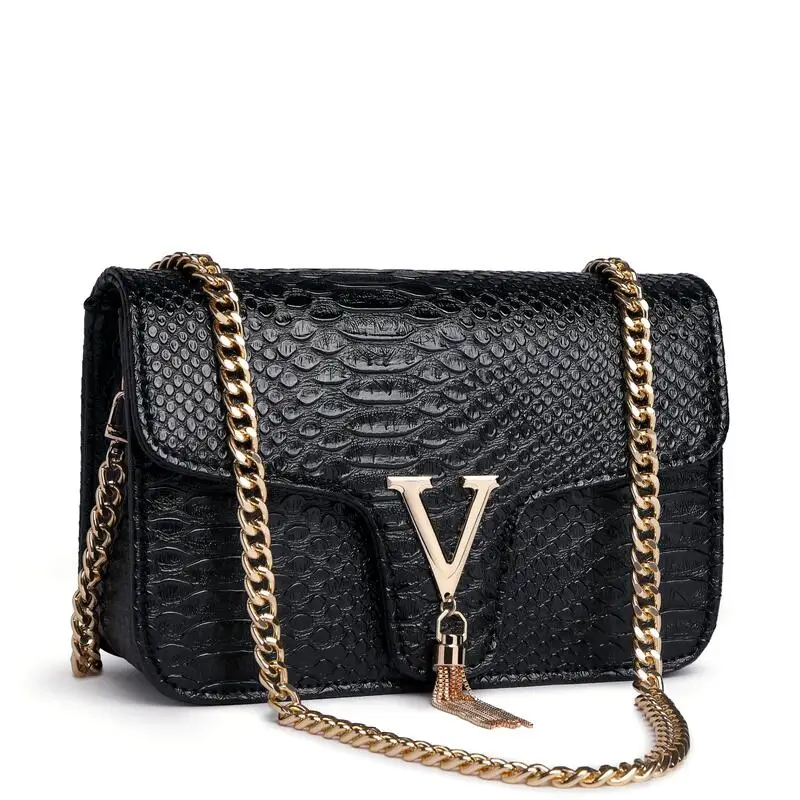 Luxury Handbags Women Bags New Design European Brand Crocodile Chain Shoulder Crossbody Bags For Women Day Clutch Bolsa Feminina