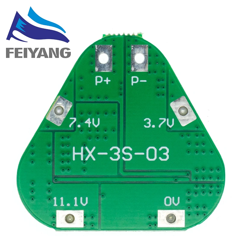 3S 12V 18650 Płytka zabezpieczająca baterię litową 11,1 V 12,6 V Zabezpieczenie przed przeładowaniem nad rozładowaniem 8A 3-komórkowy pakiet Li-ion
