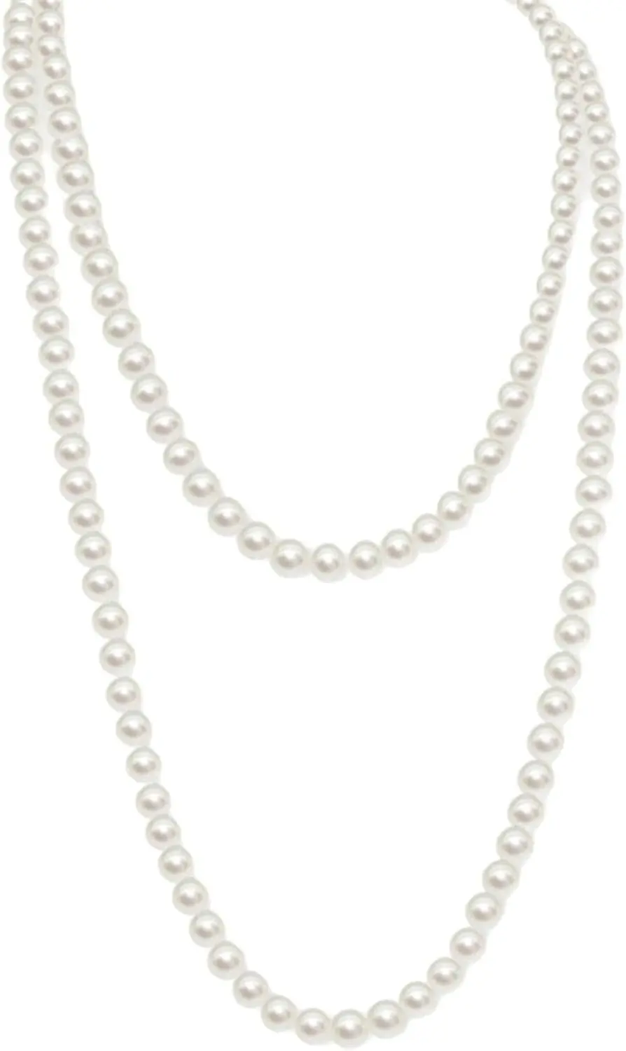 

Pearl Necklaces,Fake Pearls Long Choker,Costume Jewellery Accessories for Women,Retro Necklace for Bridal Wedding Banquet