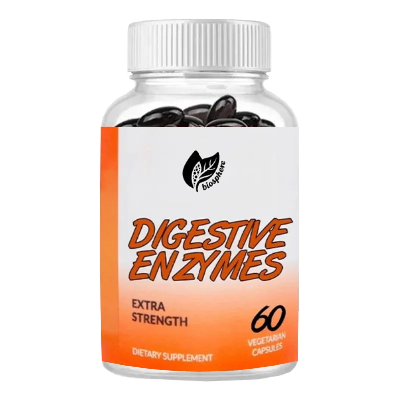Advanced Digestive Enzyme Supplement Formula, Supports Occasional Bloating, Bloating, and Indigestion, 60 Vegetarian Capsules