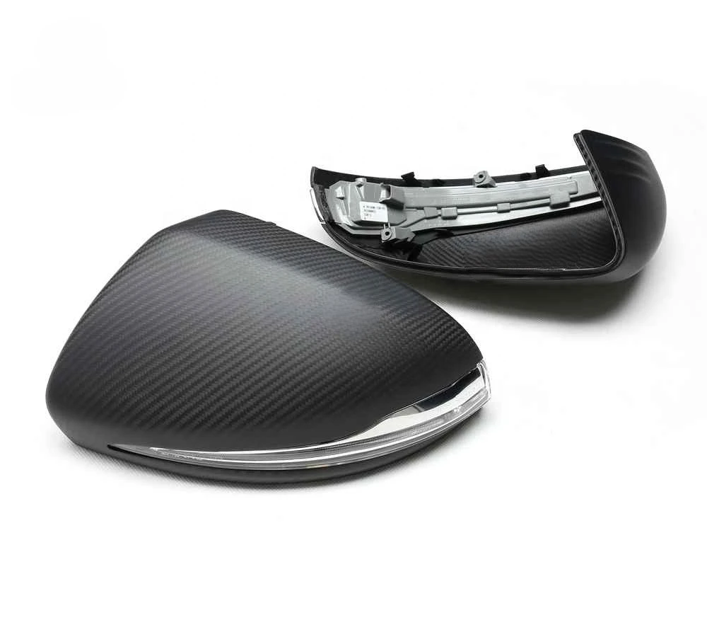 

ZAIQU Mirror Cover With Light Style for Mercedes W205 W213 W238 W222 W253 W257 GT50 GT53 GT63 Matte Replacement Dry Carbon F