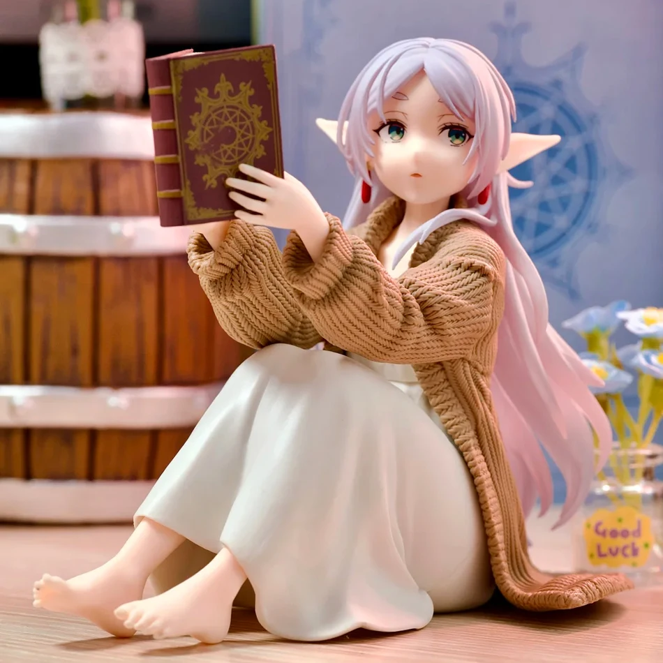 12cm frieren além do fim da jornada frieren anime figura desktop bonito noite-terno frieren figura de ação estatueta modelo boneca brinquedos