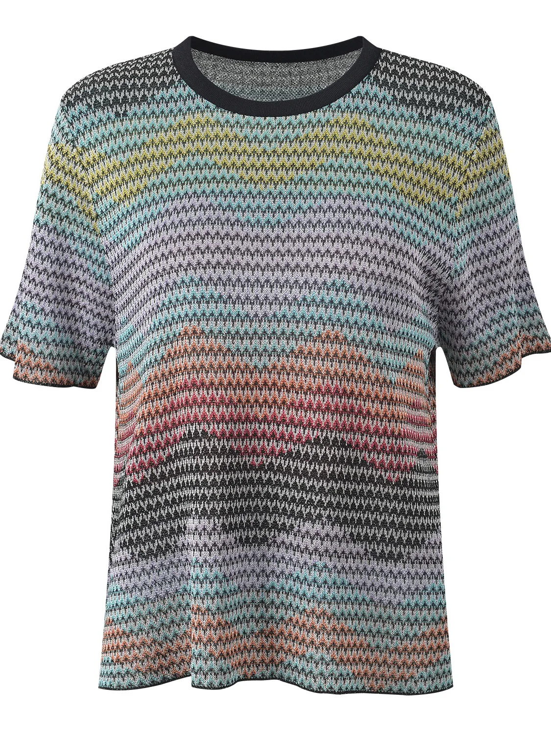 Summer 2026 Fashionable Knitted Color Block Stripe Short Sleeve round Neck Two-Piece Set Shorts Ensemble Versatile Quality De...