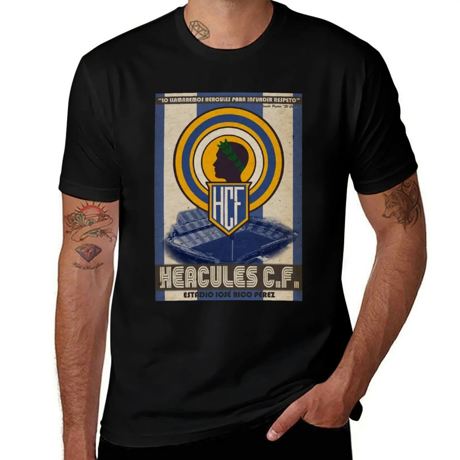 Hercules C.F. de Alicante Poster T-Shirt man t shirts cotton t shirt for man 100 percent cotton T-Shirt