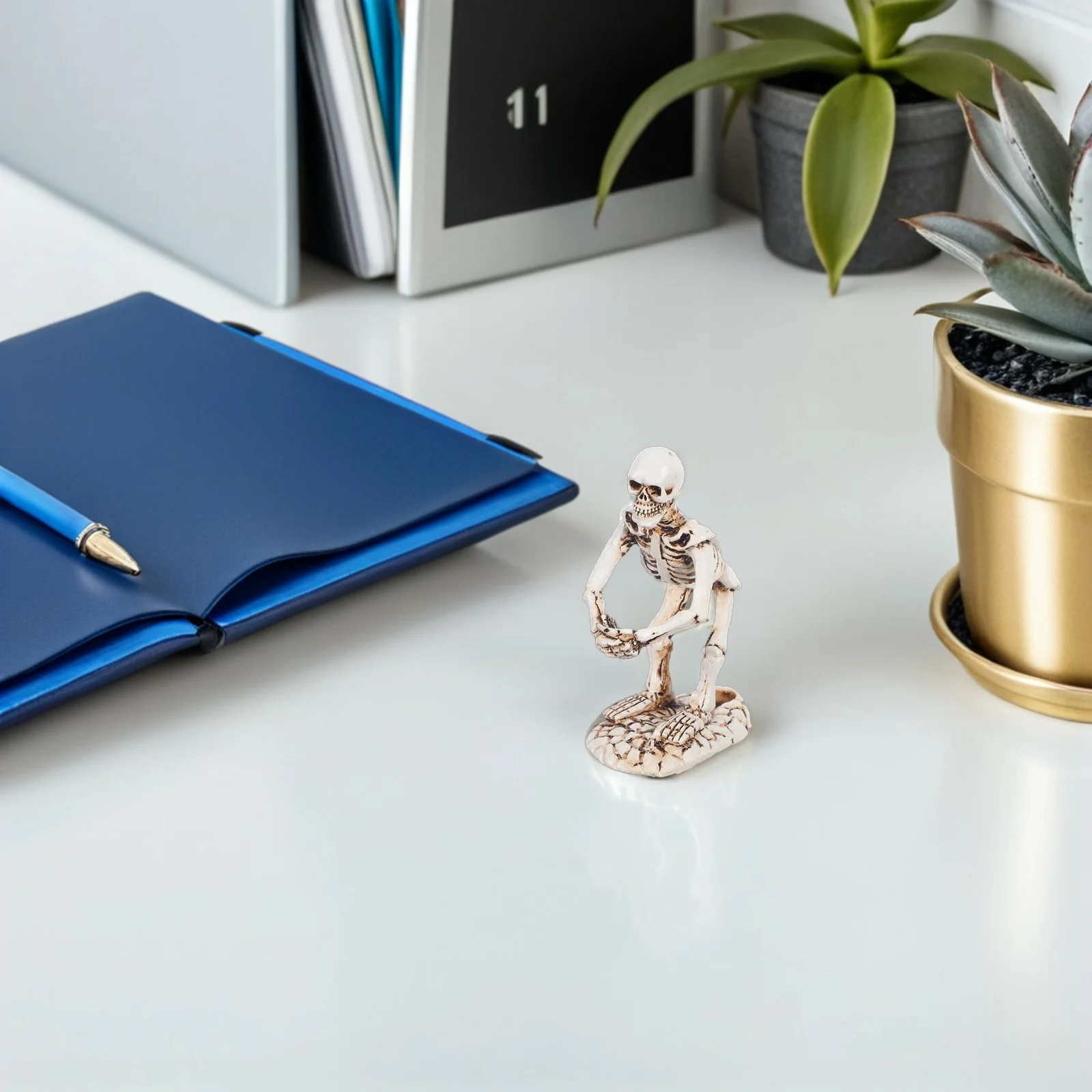 1 قطعة حامل قلم على شكل لافتة للنظر من الراتنج زينة الطاولة هدية الهالوين ديكور صغير #5