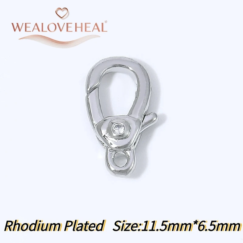 armband verschluss, 18K vergoldete Messing-Karabinerverschlüsse mit eingelegtem Zirkon, 11,5 mm Federhakenverschluss für DIY-Halsketten- und Armbandzubehör, Großhandel – Detail 22