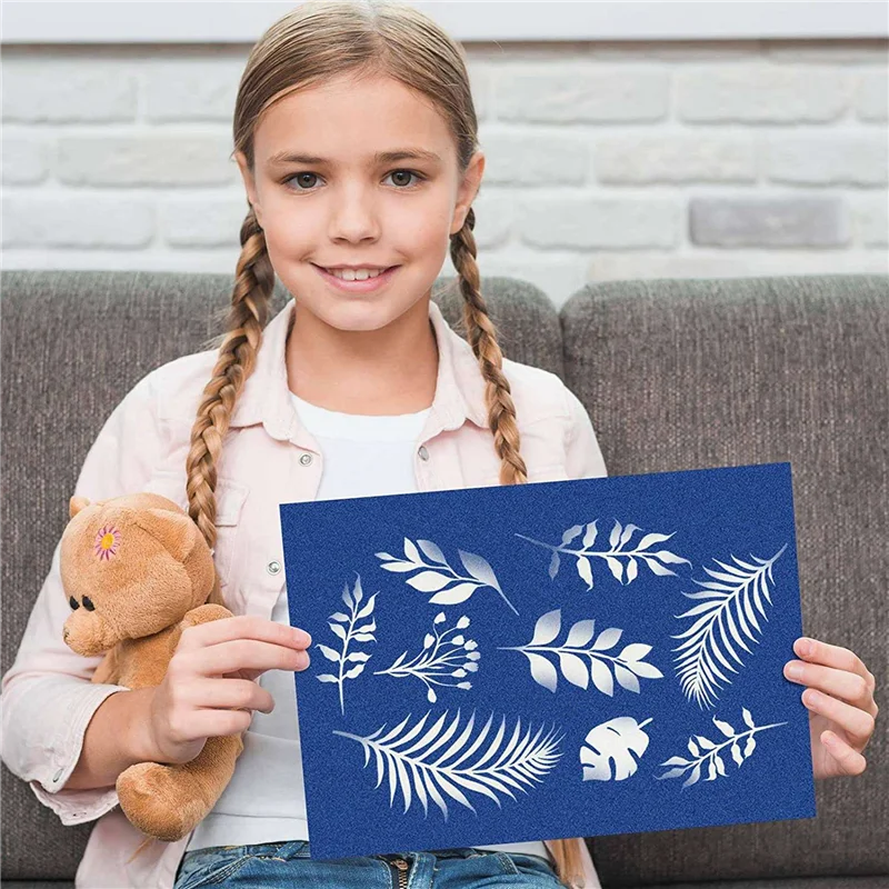 

Cyanotype Paper, 120 Pcs A5 Sun Print Paper Kit, High Sensitivity Sun Print Nature Printing Paper Solar Drawing Pape