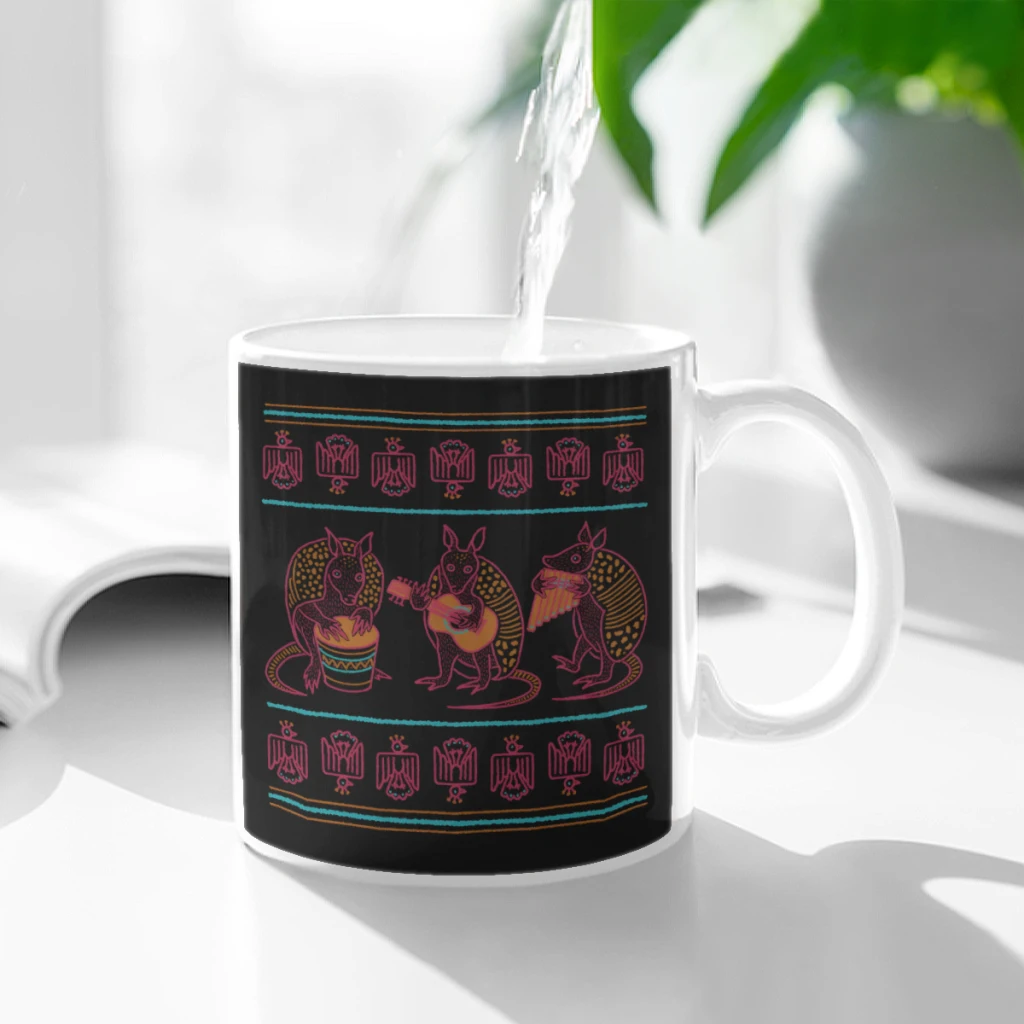 

3 Armadillo Band Ceramic Cup Coffee Oatmeal Breakfast Cup Creative Personality Mug