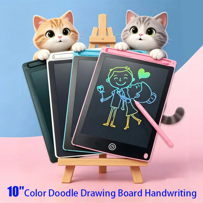 10inch Color Doodle Drawing Board Handwriting LCD Pad Electronic Writing Blackboard Birthday/Back-to-School Gift Educational Toy