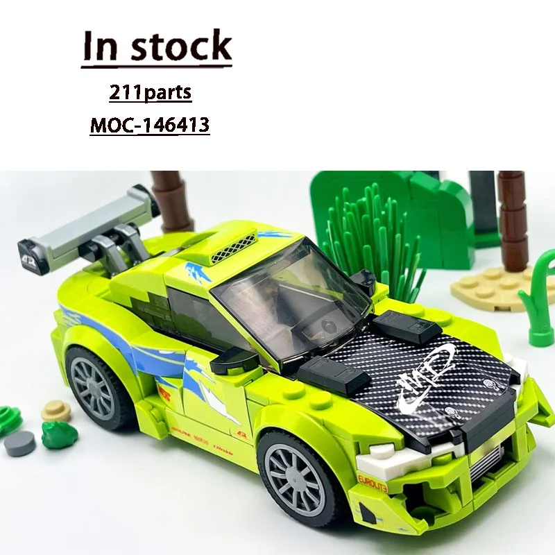 

MOC-146413 Новый городский спортивный автомобиль RX-7, гоночный строительный блок, модель 221, детали, игрушка из строительного блока на день рождения для мальчиков и детей