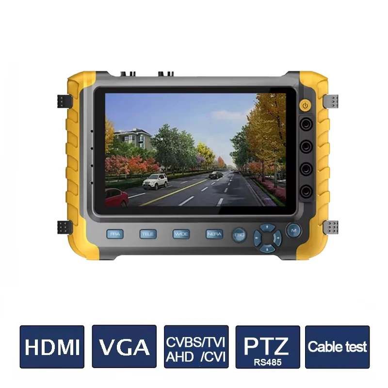 Moniteur de test CCTV IV8W pour caméras 8MP AHD TVI CVI CVBS, contrôle PTZ RS485, entrée VGA HDMI, t