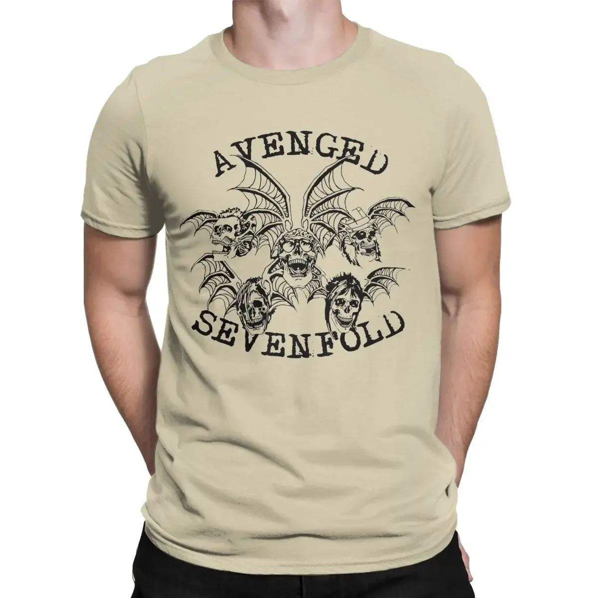 Men's Avenged Sevenfold Rock T Shirt Oversized Clothes Funny Short Sleeve Round Collar Tees Plus Size T-Shirt