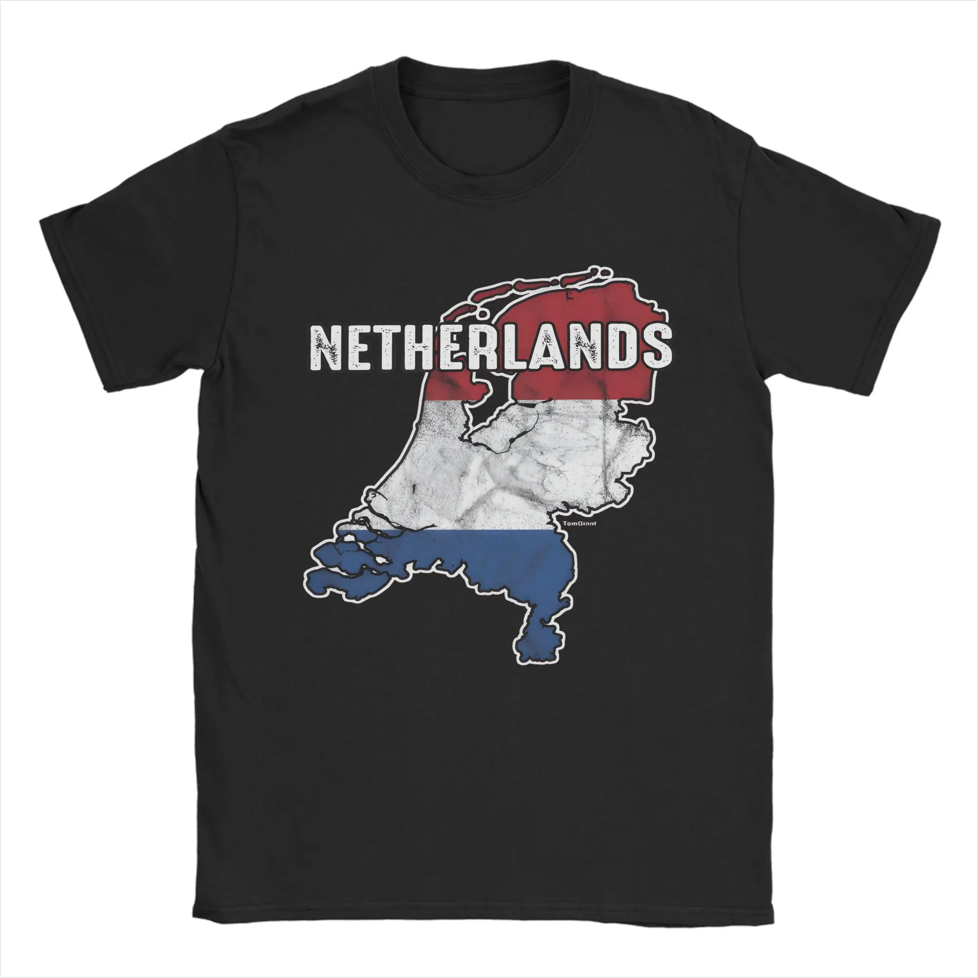 Netherlands Map T-Shirt Summer  100 Cotton T-Shirts For Men Casual Tshirt Short Sleeves Awesome Clothes