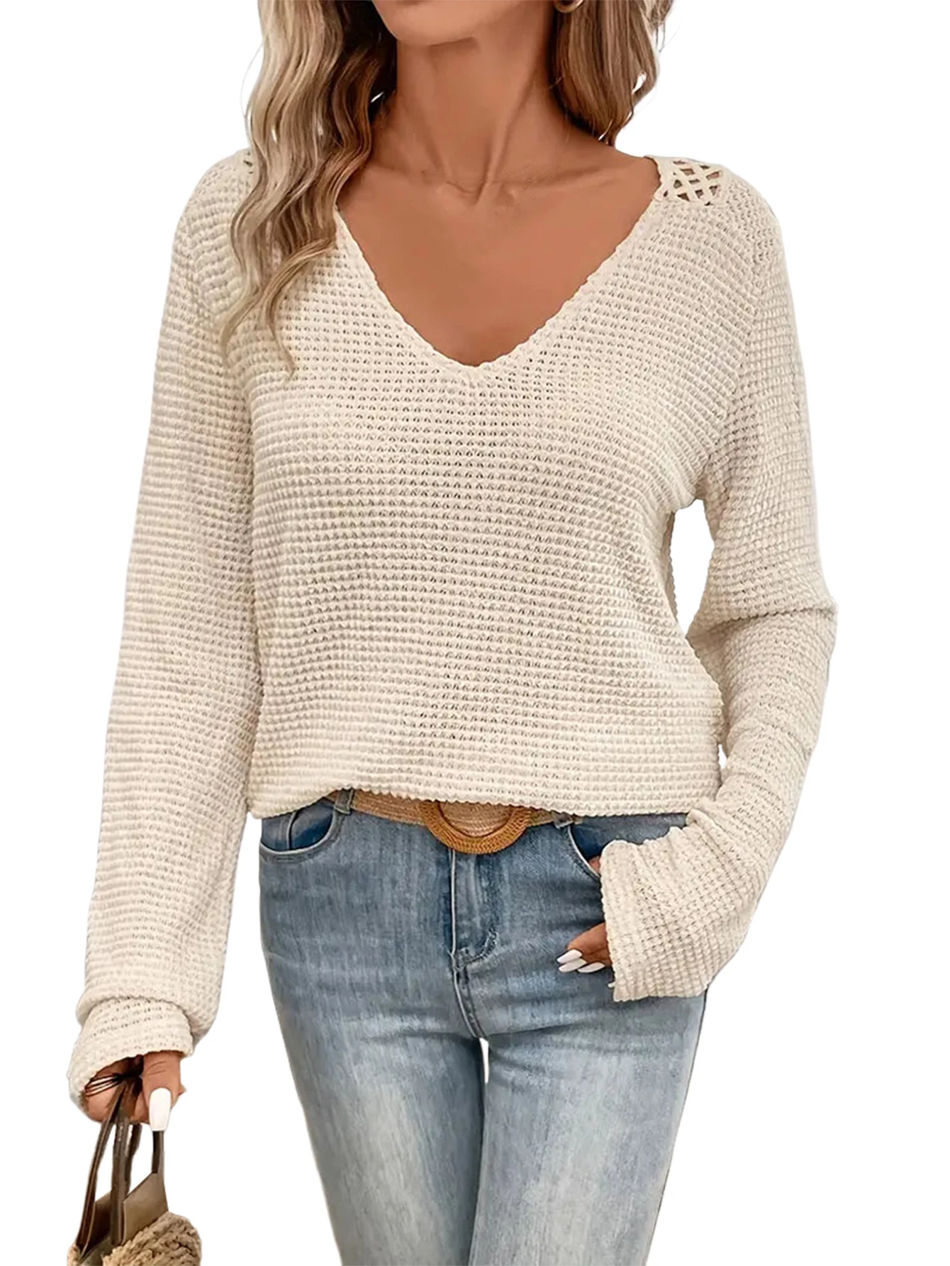 

Women Sweater Pullovers Spring Autumn Long Sleeve O-Neck Sweater Female Knit Top Soft Knitted Pullovers