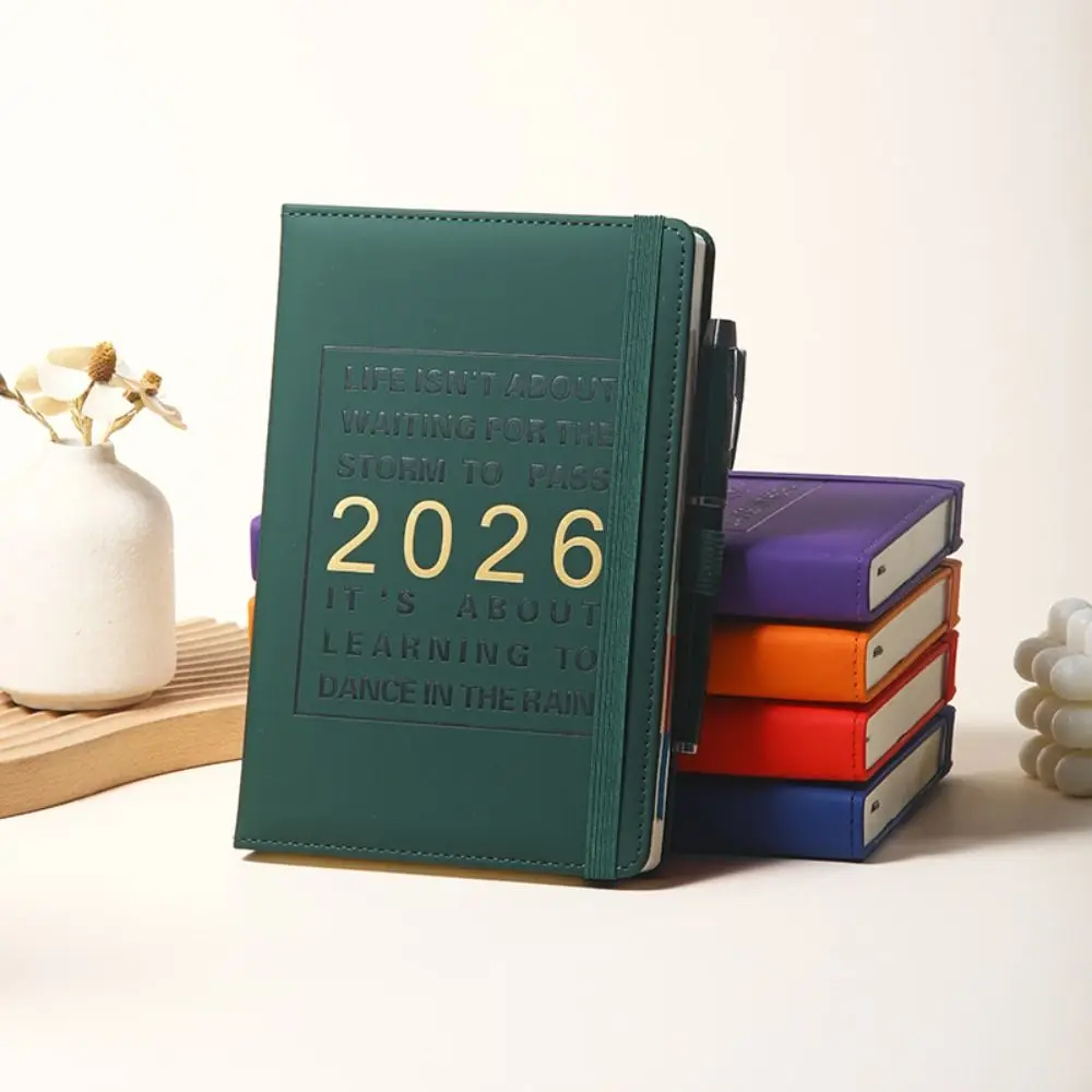 

Новый блокнот расписания A5 2026 с руководством по эффективности календаря 365-дневный планировщик английский список дел блокнот для студентов