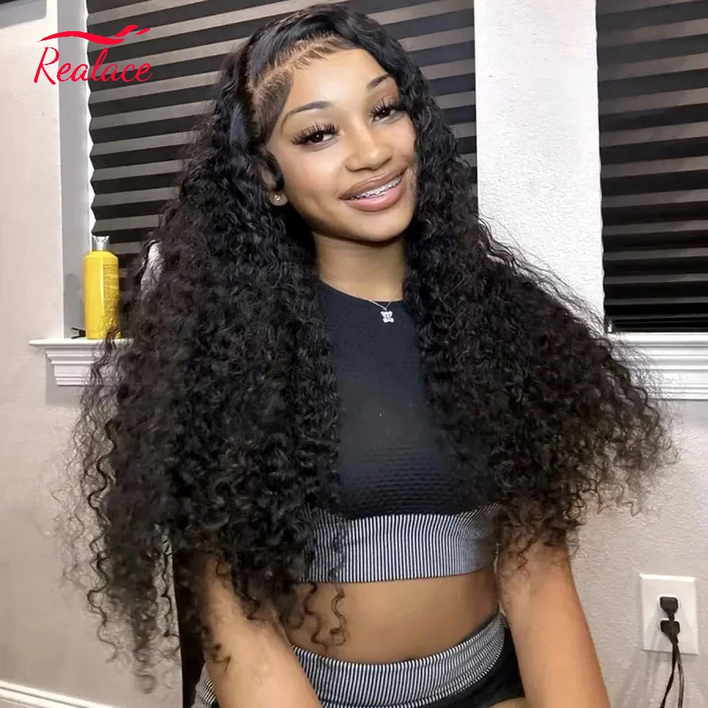 210 Density Curly Hd Lace Wig 13x6 Human Hair 30 38 Inch Loose Deep Wave Frontal Wig 13x4 Hd Lace Wig 100% Human Hair For Women