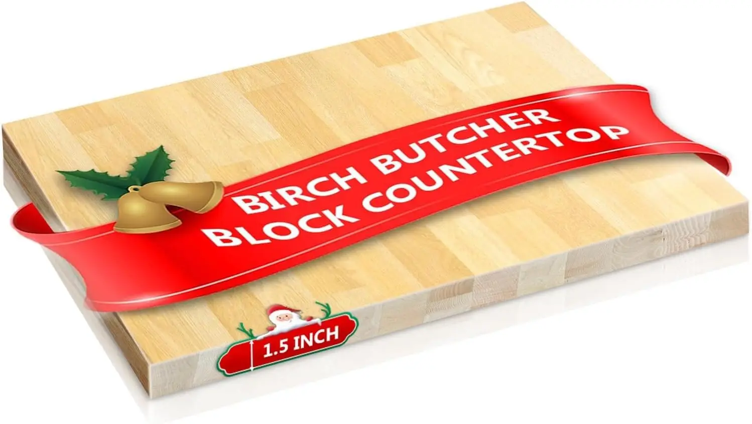 

Butcher Block Countertop, Solid Wood Table Top-1.5ft Unfinished Large Wood Cutting Board, Birch Counter Slab Cut to Size