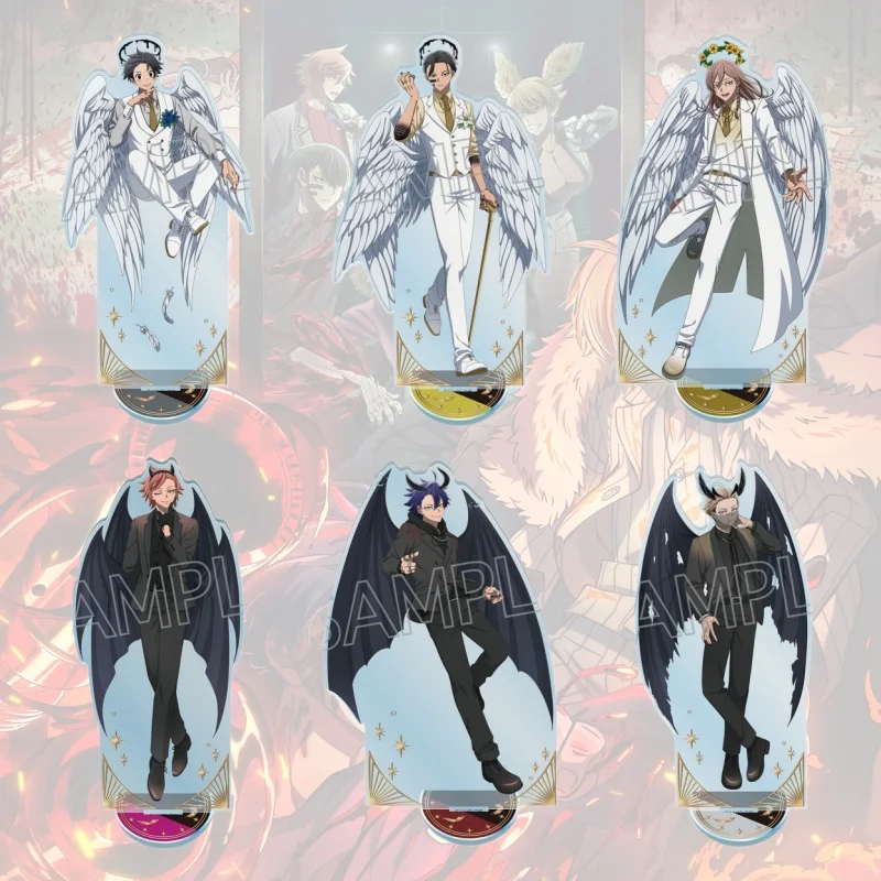 Anime Tougen Anki Acrylic stand keychain Shiki Jin Naito Angel&Devil Version Model Figure Cosplay Plate Fans Christmas Gift 15cm