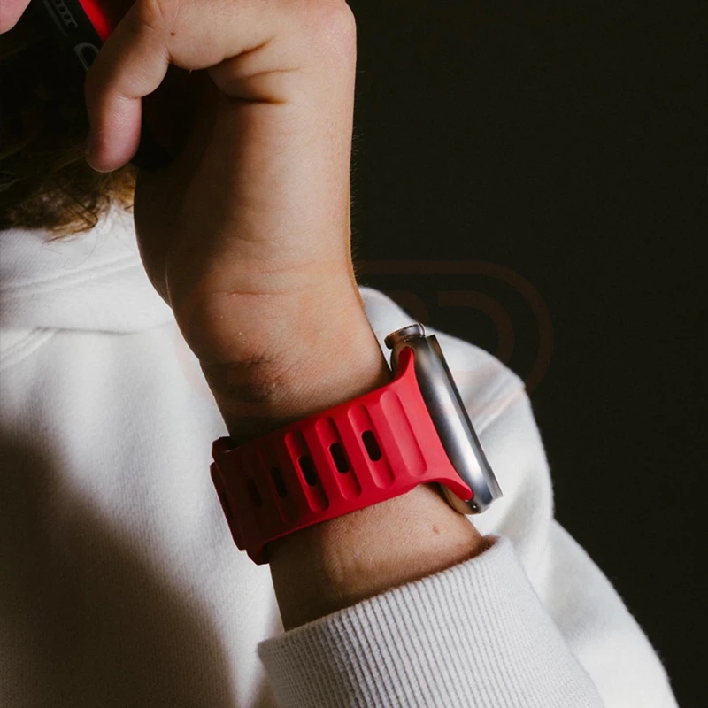 กีฬาสําหรับ Apple Watch Ultra 9 8 7 6 SE 5 ซิลิโคนนุ่ม Breathable สร้อยข้อมือสําหรับ iWatch 38 มม.40 มม.42 มม.44 มม.45 มม.49 มม.