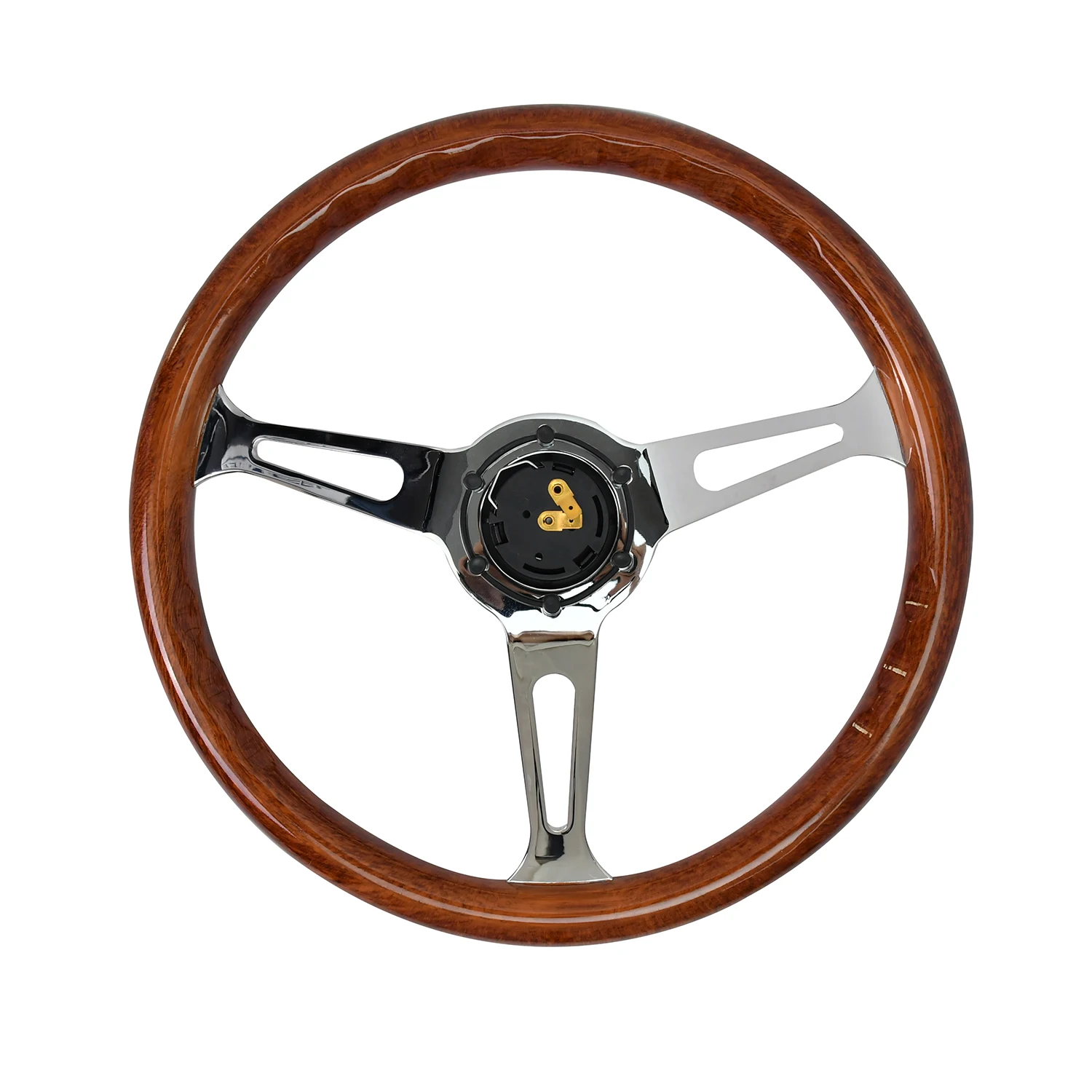 TIYPEOR Hot Sale Car Modification Part ABS Aluminum Universal 380mm Vintage Classic Steering Wheel