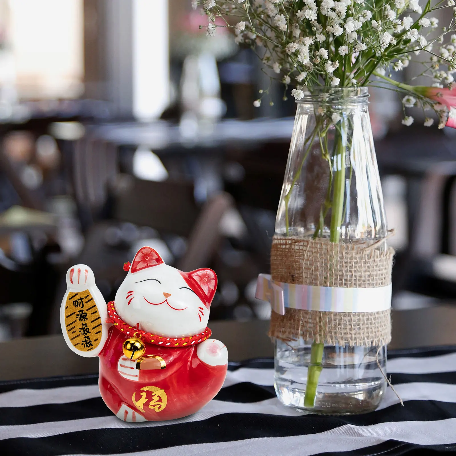 

Cute Cat Figurine Ornaments Decor Adorable Saving Pot Figurines Home Eye-catching