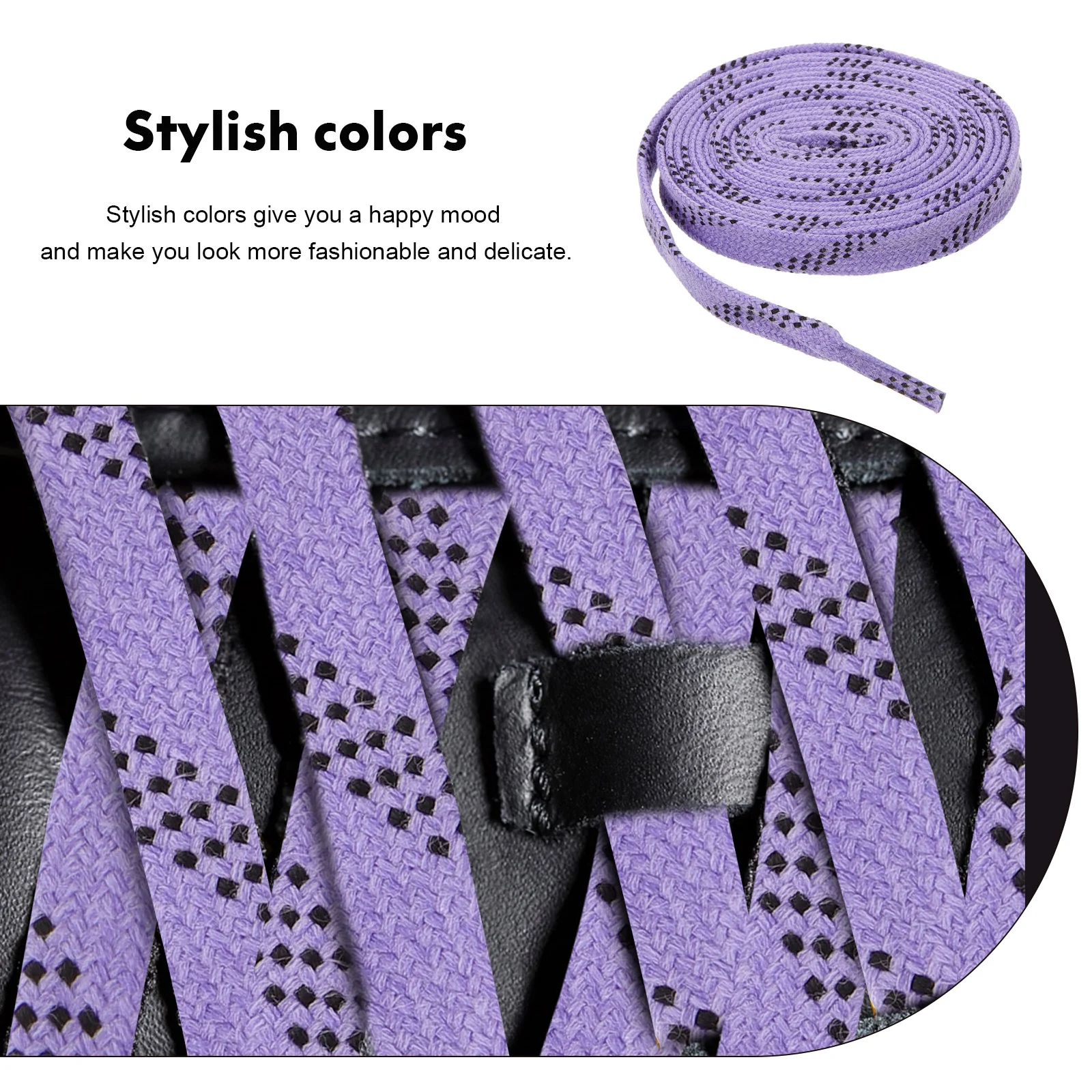 Hockey Laces Skates Convenient Shoelaces Puck Fashionable Wear-resistant Stylish Cotton Roller