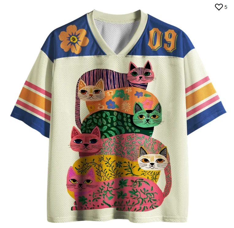 

Ретро-футболка с цветными полосками, игривыми нарисованными вручную котами, 3D-принтом многоцветных радужных кошек, спортивная повседневная футболка