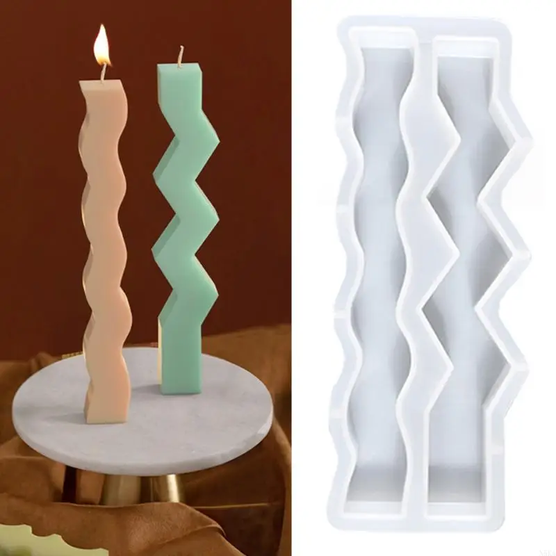 

N5KA Wavy Bar Craft Art Silicone Soap Mold Craft Molds Diy Handmade Soap Molds