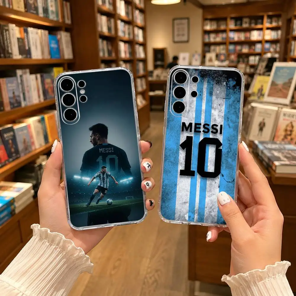 GOTA Messi Football Superstar Clear Hard Phone Case For Samsung S25,24,23,22,21,10,9,Ultra,Plus,Lite Transparent Cover