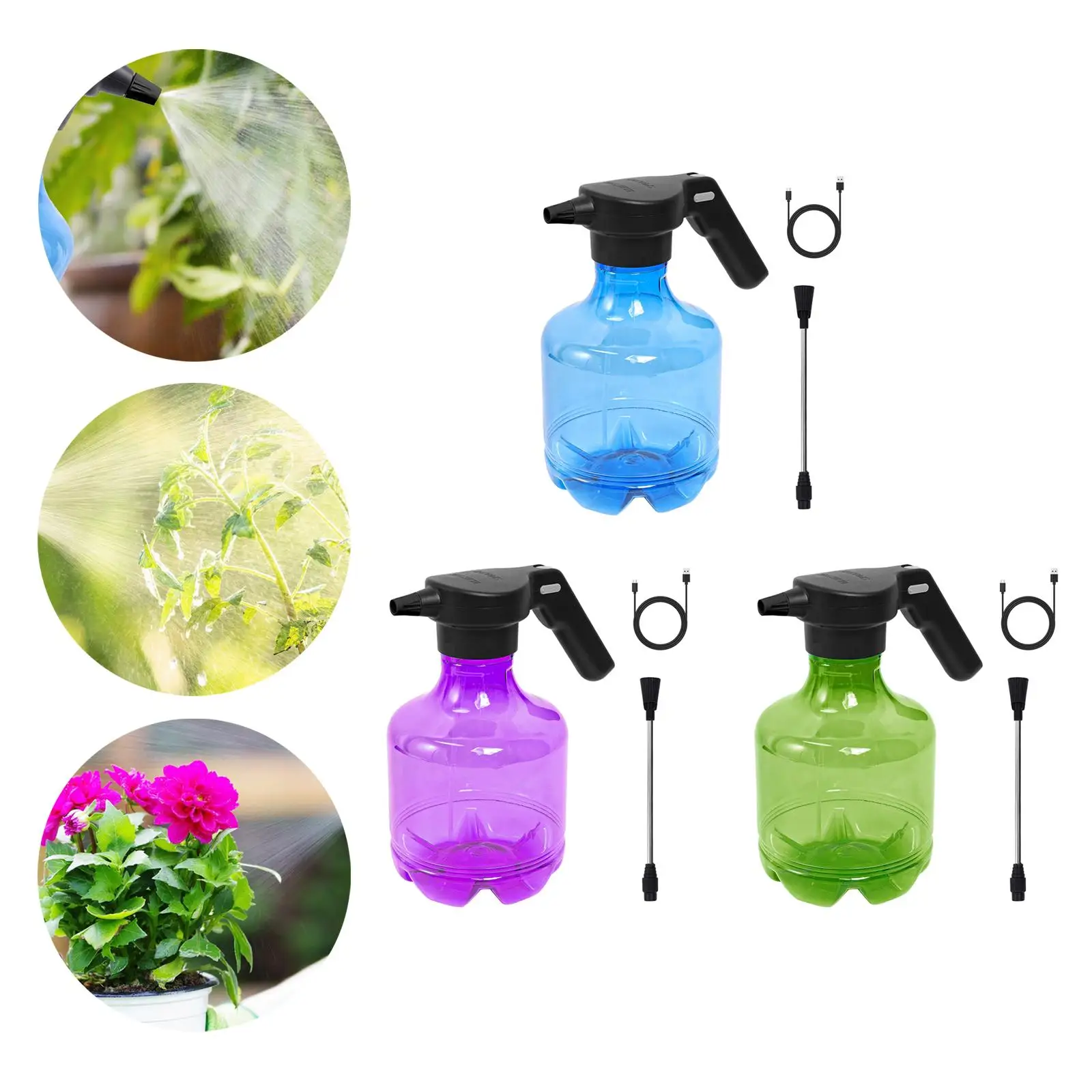

3L Electric Spray Bottle Automatic Plant Mister Multipurpose Water Sprayer for Backyard Lawn Cleaning Gardening Spraying