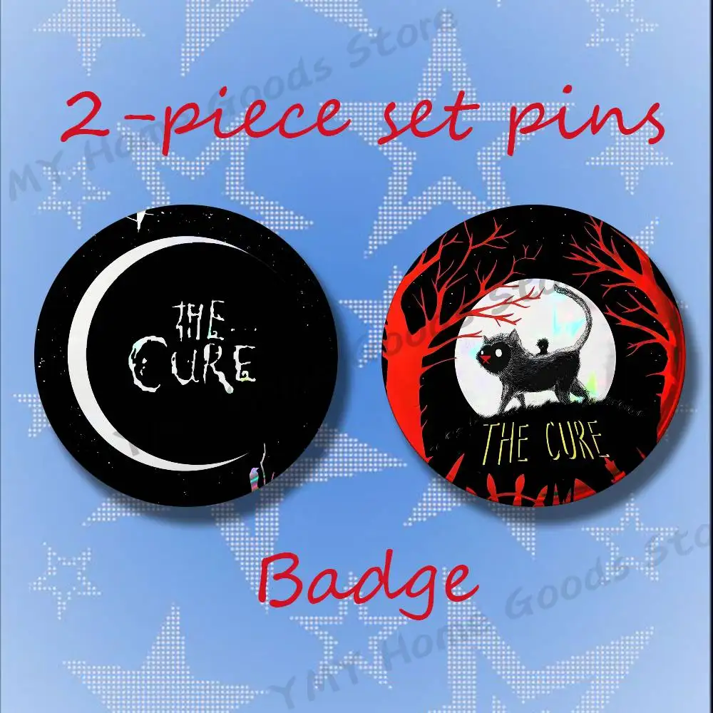 Robert Smith Band The C-CURE 2-piece set Free Mix Backpack Clothes Jewelry Accessories Round Badge Collection Gifts