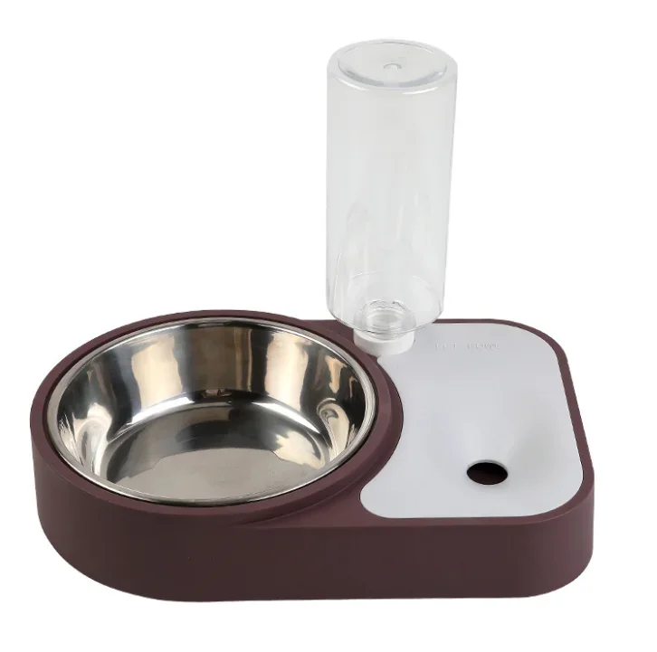 

Portable Pet Dog Cat Collapsible Plastic Stainless Steel Water Bowl Food Feeder