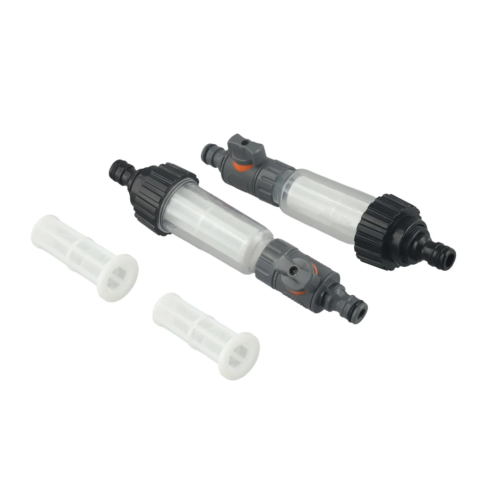 

Set of 2 Water Filters for Motorhomes and Caravans Complete with Quick Connectors and Flow Adjustment Features